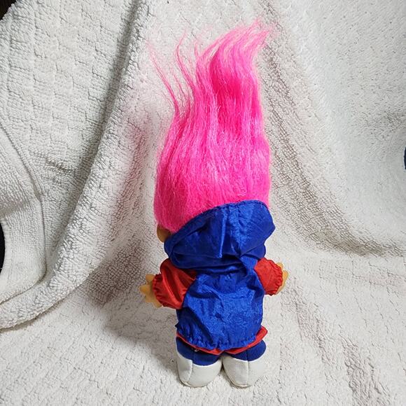 Copied - Vintage Russ Troll Doll 5” Hot Pink " Hair Jogger Track Suit - Picture 2 of 3